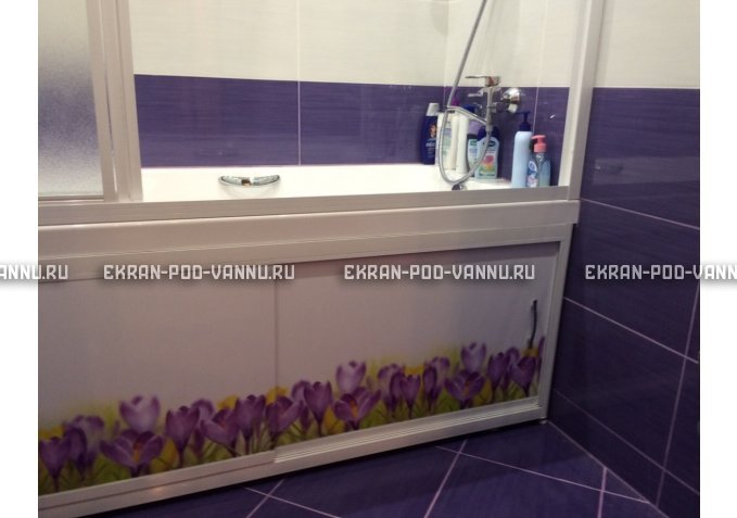 Экран на роликах EUROPLEX  Ирисы – купить по цене 12400 руб. в интернет-магазине в городе Волгоград картинка 3