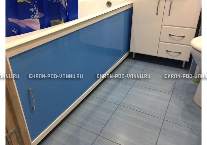 Раздвижной экран EUROPLEX Комфорт голубой – купить по цене 6750 руб. в интернет-магазине в городе Волгоград картинка 1
