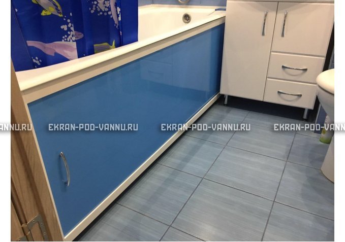 Раздвижной экран EUROPLEX Комфорт голубой – купить по цене 6750 руб. в интернет-магазине в городе Волгоград картинка 3