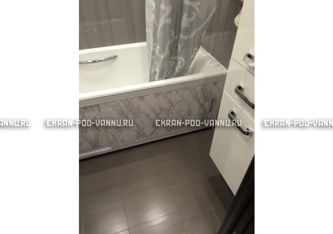 Раздвижной экран EUROPLEX Комфорт серый мрамор – купить по цене 6250 руб. в интернет-магазине в городе Волгоград картинка 3
