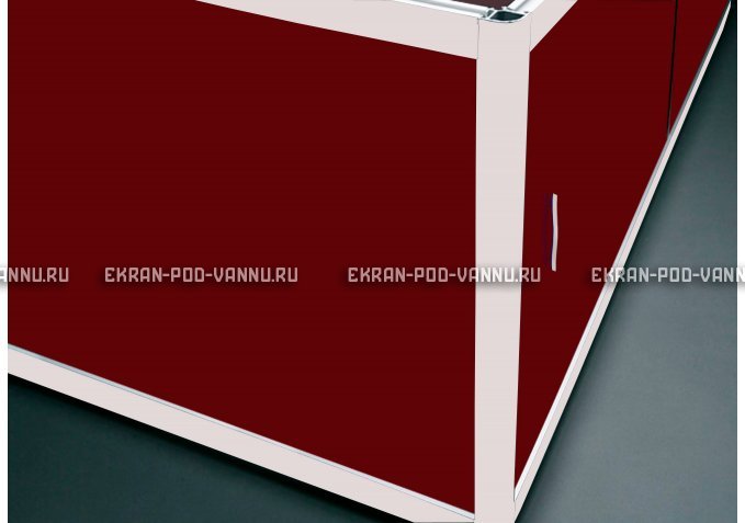 Торцевой экран EUROPLEX Комфорт бордовый – купить по цене 8760 руб. в интернет-магазине в городе Волгоград картинка 1