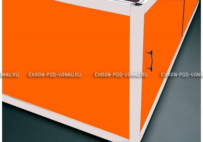 Угловой экран EUROPLEX Комфорт оранжевый – купить по цене 8180 руб. в интернет-магазине в городе Волгоград картинка 1