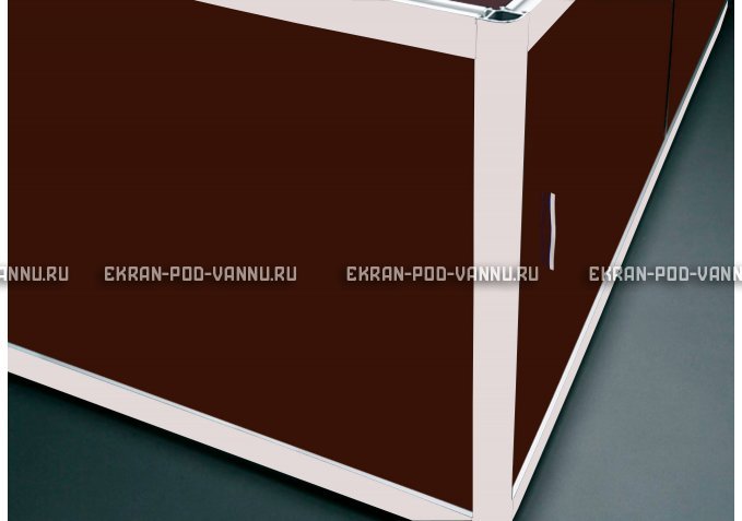 Угловой экран EUROPLEX Комфорт шоколад – купить по цене 8180 руб. в интернет-магазине в городе Волгоград картинка 1